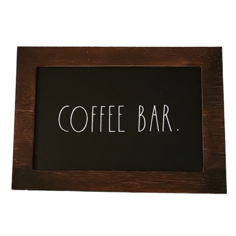 NEW Rae Dunn Rustic Wood Chalkboard "Coffee Bar" Freestanding Sign